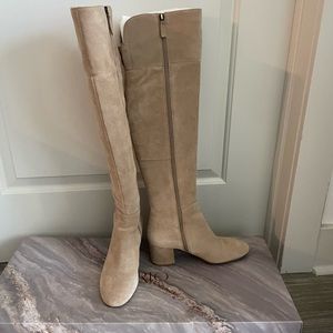 Over the Knee Suede Boots - Franco Sarto